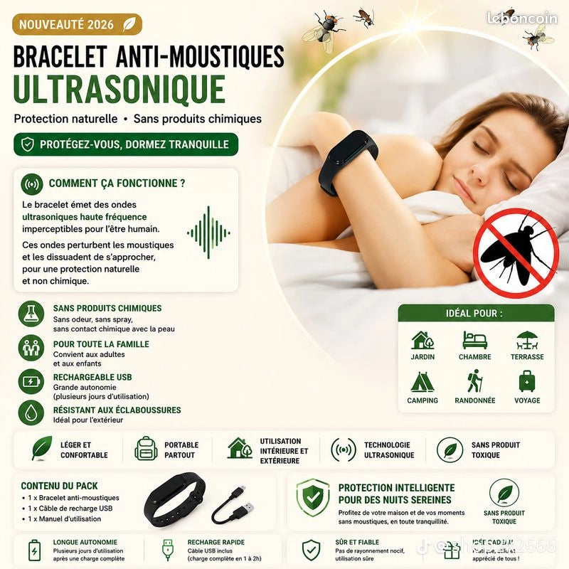 Bracelet anti-moustiques électroniques